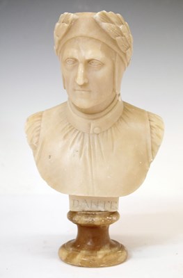 Lot 191 - Alabaster bust of Dante