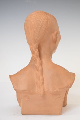 Lot 409 - Jean Mich (French, 1871-1919) -  Terracotta bust of Chih-Fan
