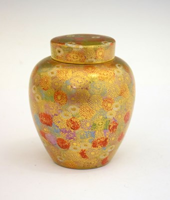 Lot 481 - Japanese Satsuma 'Thousand Flowers' jar and cover