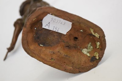 Lot 313 - Bronze boy with stick
