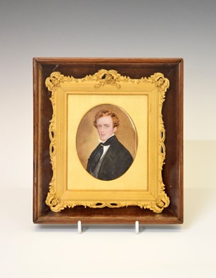 Lot 566 - 19th Century framed miniature on ivory