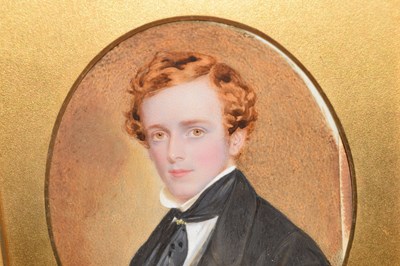 Lot 566 - 19th Century framed miniature on ivory