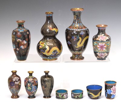 Lot 450 - Group of Chinese and Japanese cloisonné wares