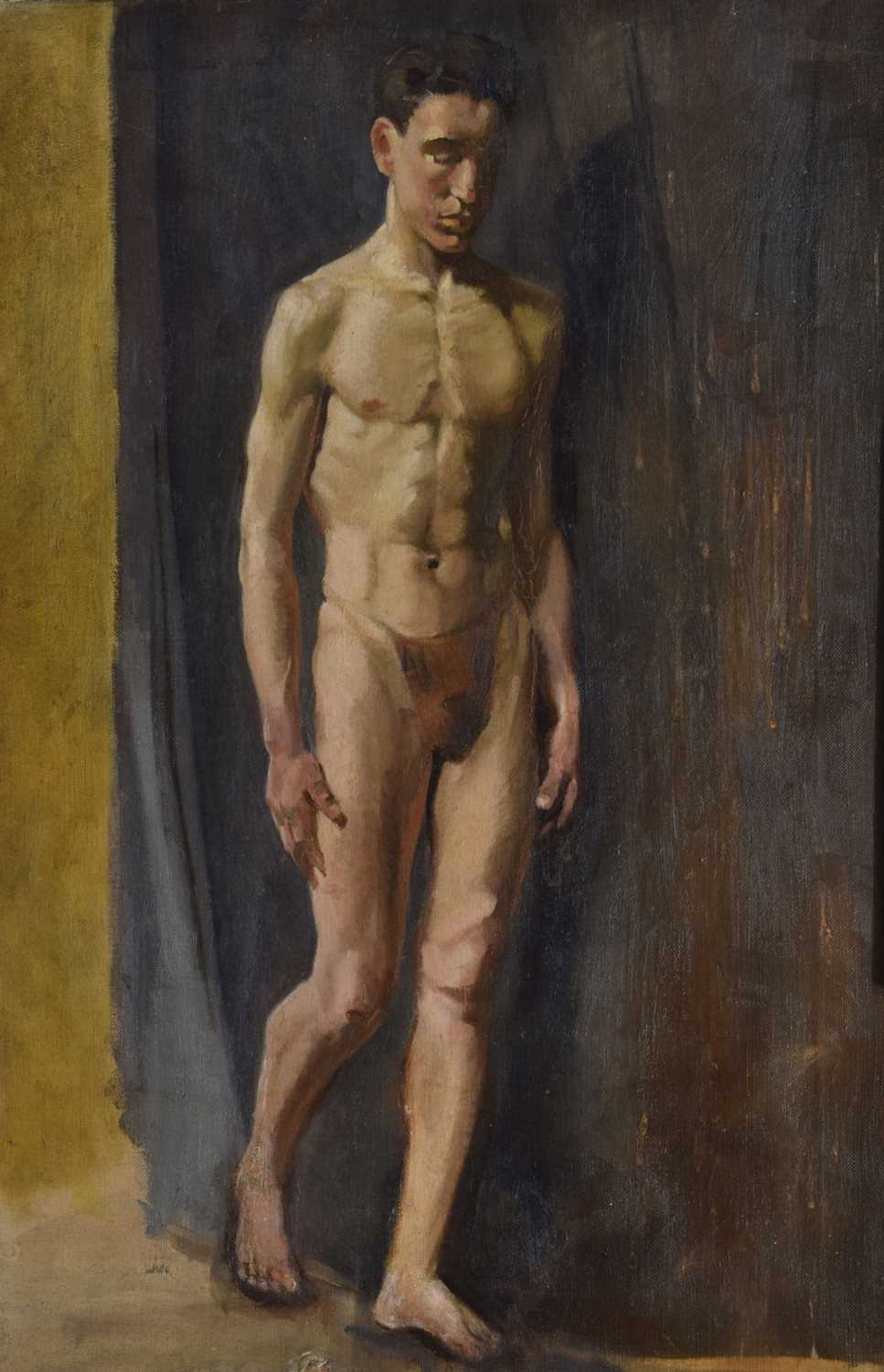 Lot 605 - 20th Century - Oil on canvas - A semi-nude