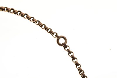 Lot 76 - Yellow metal belcher link chain