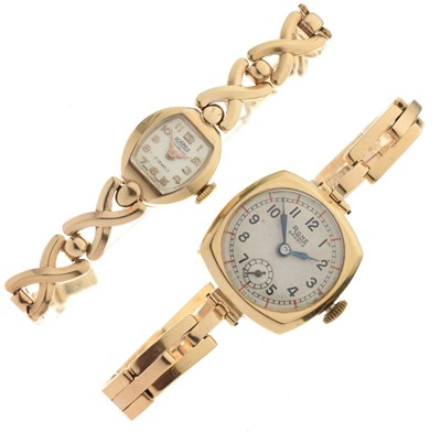 Lot 118 - Roamer - Lady's 9ct gold bracelet watch