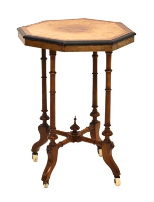 Lot 570 - Late Victorian walnut octagonal occasional table