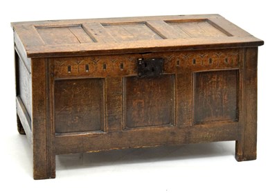 Lot 618 - Oak three-panel coffer