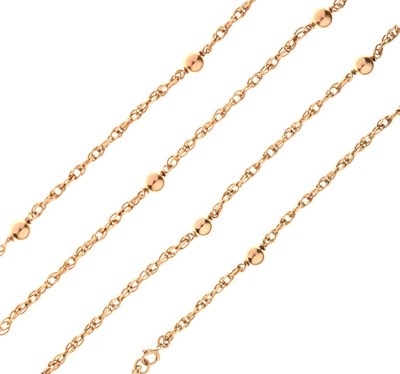 Lot 67 - 9ct gold fancy link necklace