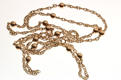 Lot 67 - 9ct gold fancy link necklace