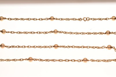 Lot 67 - 9ct gold fancy link necklace