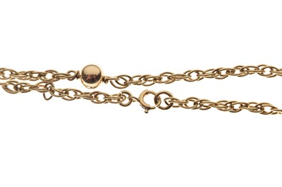 Lot 67 - 9ct gold fancy link necklace