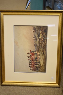 Lot 509 - Orlando Norie (1832-1901) - Watercolour - 'The Thin Red Line'