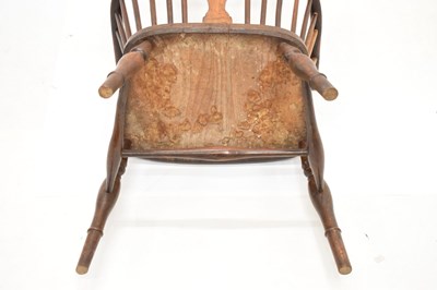 Lot 597 - Late 19th Century ash and elm wheel back Windsor chair