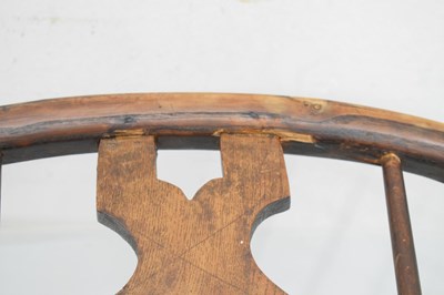 Lot 597 - Late 19th Century ash and elm wheel back Windsor chair