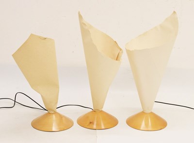 Lot 559 - Modern design - Set of of three paper shade lamps