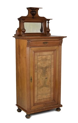 Lot 582 - French walnut vanity cabinet, circa 1900