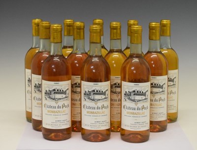 Lot 526 - Twelve bottles Château du Puch Monbazillac dessert wine, 1980 (12)