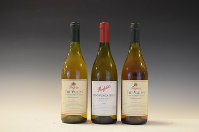 Lot 294 - Penfolds The Valleys Chardonnay, 1996, 2 bottles and Penfolds Koonunga Hill 2006, 1 bottle