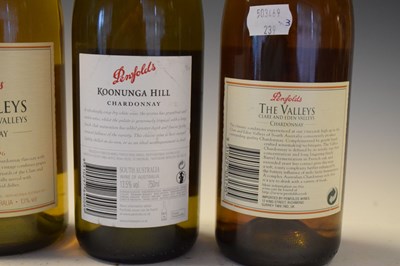 Lot 294 - Penfolds The Valleys Chardonnay, 1996, 2 bottles and Penfolds Koonunga Hill 2006, 1 bottle