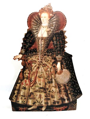 Lot 630 - Cardboard 'Dummy Board' of Queen Elizabeth I