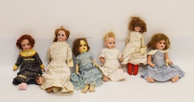 Lot 245 - Group of late 19th/ early 20th Century mainly German bisque and composition head dolls