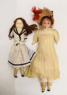 Lot 248 - 19th Century wax head dolls