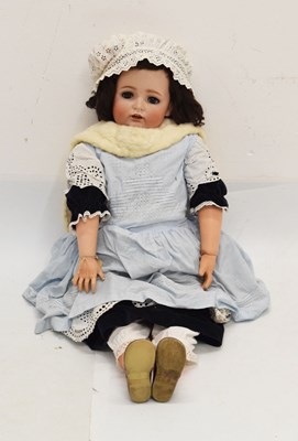 Lot 251 - Large late 19th or early 20th Century bisque head doll by J.D Kestner