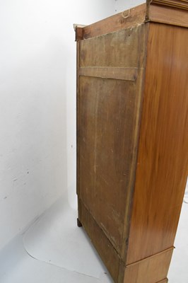 Lot 605 - Edwardian satin walnut wardrobe