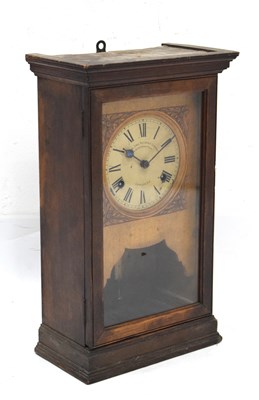 Lot 527 - National Time Recorder Company glazed door wall clock