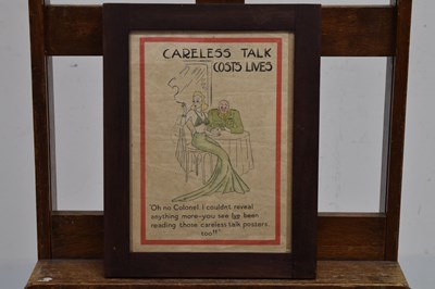 Lot 360 - Two British Second World War 'Careless Talk' propaganda posters