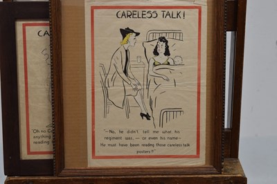 Lot 360 - Two British Second World War 'Careless Talk' propaganda posters