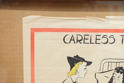 Lot 360 - Two British Second World War 'Careless Talk' propaganda posters