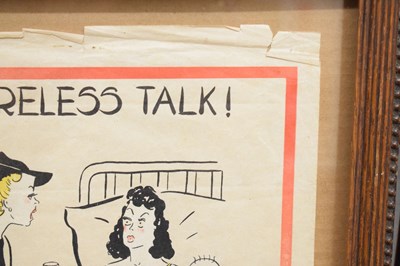 Lot 360 - Two British Second World War 'Careless Talk' propaganda posters