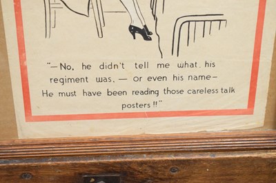 Lot 360 - Two British Second World War 'Careless Talk' propaganda posters