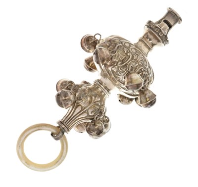 Lot 106 - Edward VII silver child's rattle