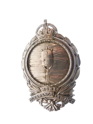 Lot 308 - First World War medals and Mine Clearance Service cap badge