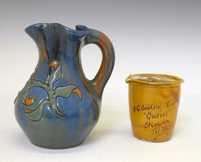 Lot 356 - Elton Ware (Clevedon) pottery - Small ewer and small pottery cup