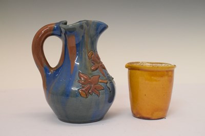 Lot 356 - Elton Ware (Clevedon) pottery - Small ewer and small pottery cup