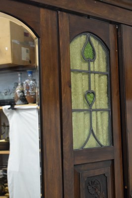 Lot 604 - Art Nouveau wardrobe and dressing chest