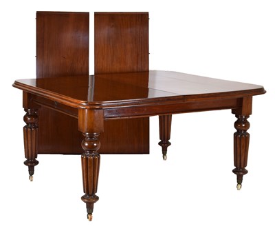 Lot 621 - Victorian mahogany wind-out extending dining table