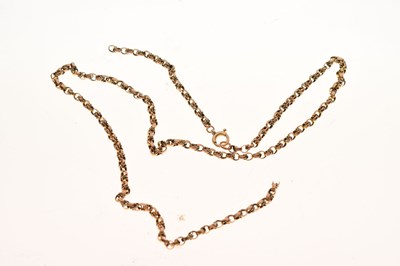 Lot 70 - 9ct gold belcher link necklace