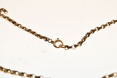 Lot 70 - 9ct gold belcher link necklace