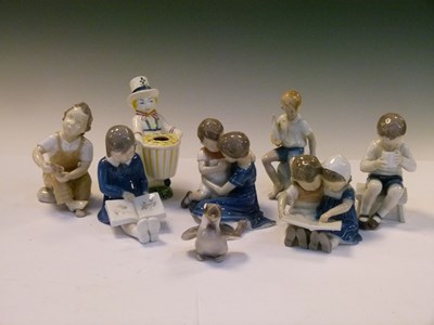 Lot 334 - Bing & Grondahl porcelain models of children, etc.