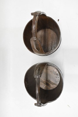 Lot 397 - Near pair of Chinese wooden rice buckets
