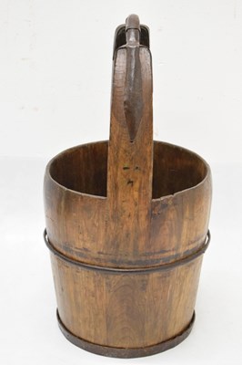 Lot 397 - Near pair of Chinese wooden rice buckets