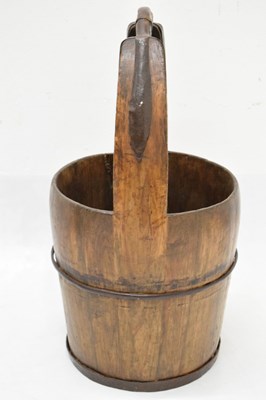 Lot 397 - Near pair of Chinese wooden rice buckets