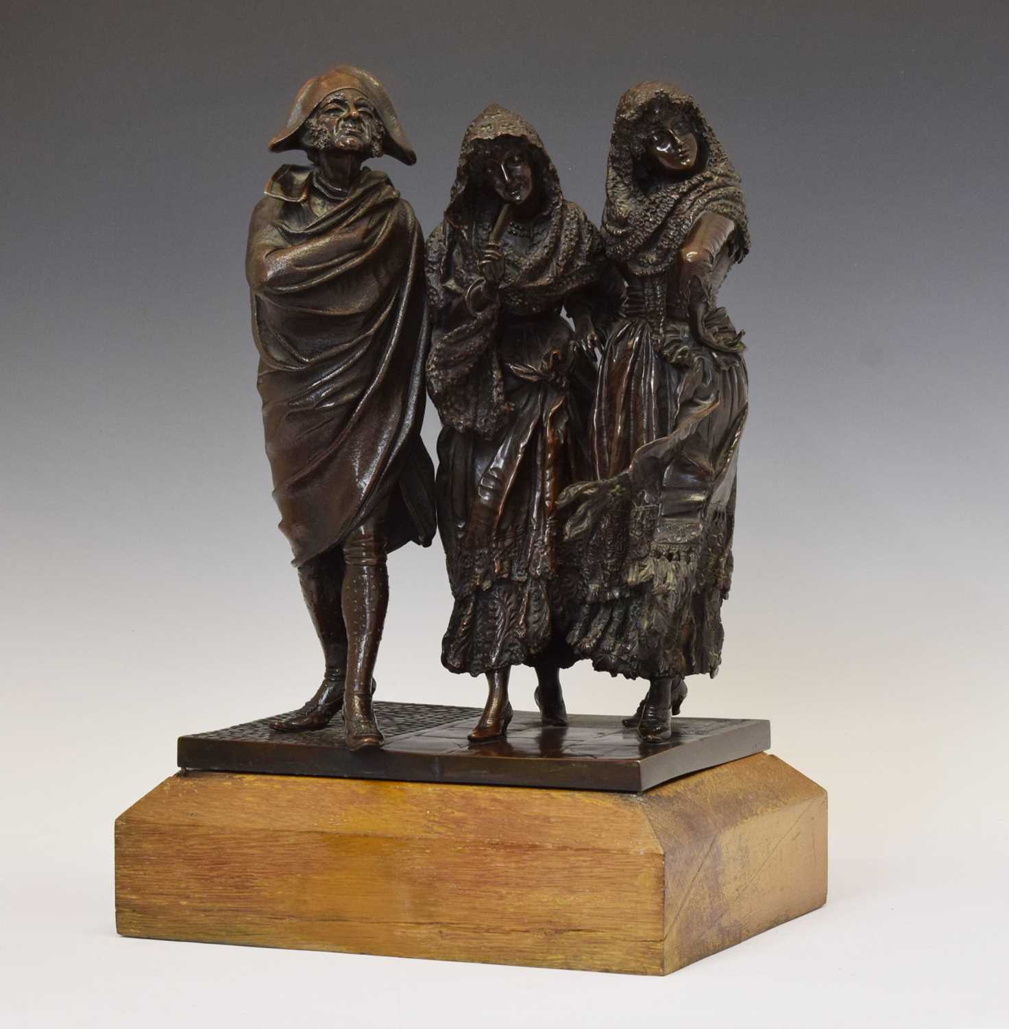 Lot 345 - Antonio Pandiani (Italian, 1838-1928) – Bronze figure group