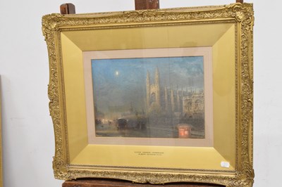 Lot 534 - Albert Goodwin R.W.S. (British, 1845-1932) - Watercolour - 'King's Parade Cambridge'
