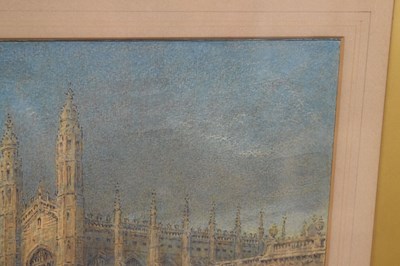 Lot 534 - Albert Goodwin R.W.S. (British, 1845-1932) - Watercolour - 'King's Parade Cambridge'